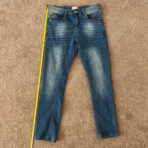 Smith & Mills Denim Men’s Jeans Size 34x32 Blue Wash Stretch Slim‑Fit Used